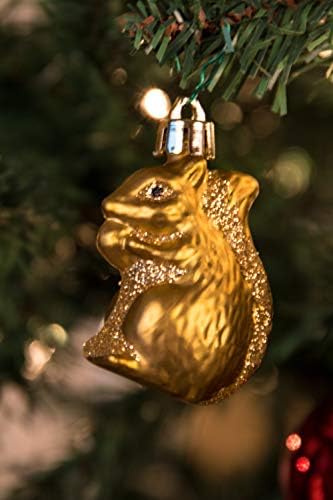 יצירות חכמות סט קישוט עץ חג המולד סנאי זהב מבריק | 4 חבילה | עיצוב חג חגיגי | עמידה בפני מנפצת קלה |